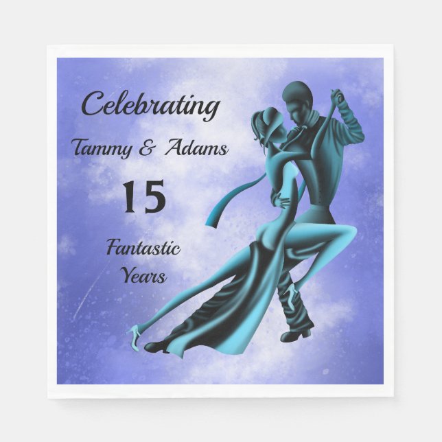 Custom Romantic Couple Dance Tango  Napkin (Front)