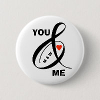 Custom Romantic Initials Heart