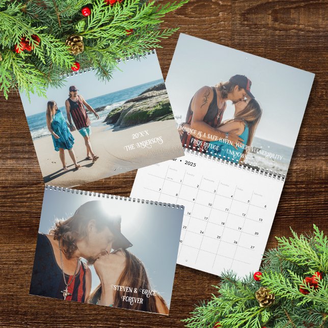 Custom Romantic Love Sayings Couples Photos Calendar (Creator Uploaded)