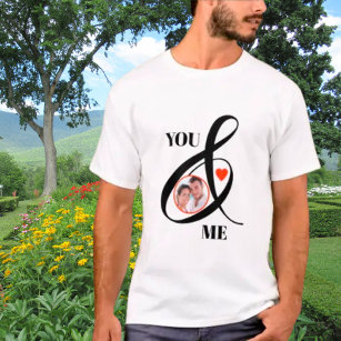 Custom Romantic Photo Heart   T-Shirt