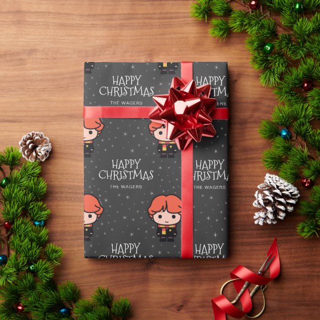 Custom Ron Weasley Cartoon | Happy Christmas Wrapping Paper (Holiday Gift)