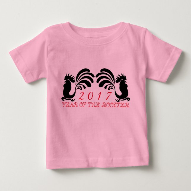 Custom Rooster Year 2017 Toddler Girl Tee (Front)