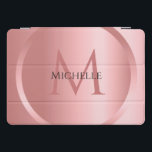Custom Rose Gold Template Elegant Monogram iPad Pro Cover<br><div class="desc">Custom Rose Gold Template Elegant Monogram Modern iPad Smart Cover.</div>