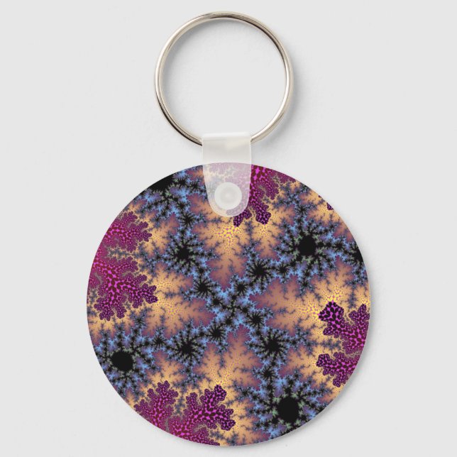 Custom Rose Peach Speckle Keychain (Front)