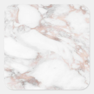 Custom Rosegold Marble Elegant Modern Blank Trendy Square Sticker