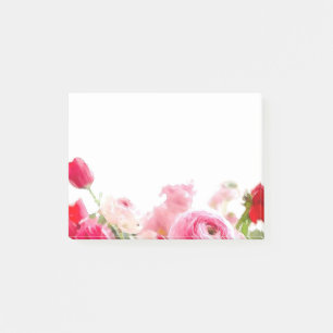 Custom Roses Flowers Floral Watercolor Blank Post-it Notes