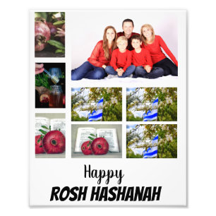 Custom Rosh Hashanah 8 Photo Collage Print
