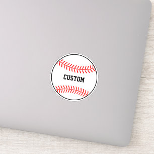Custom round baseball vinyl sticker