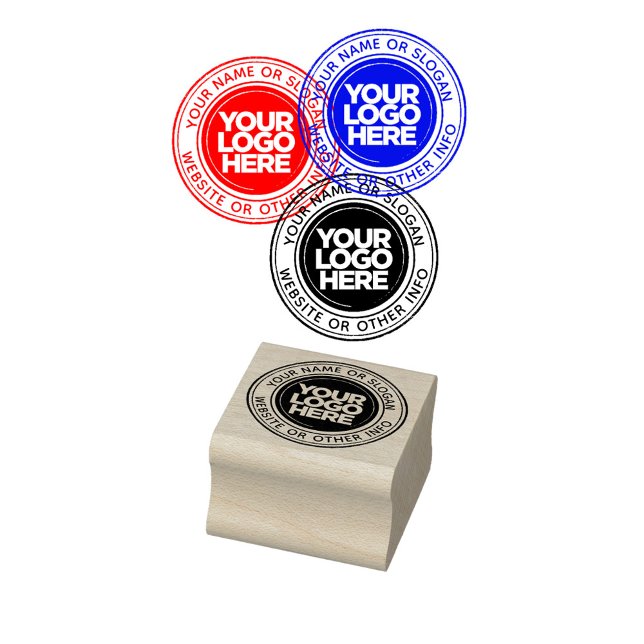 Custom Round Business Rubber Stamps (custom rubber stamp - any ink color)