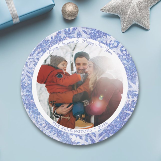 Custom Round Christmas Card with Photo  (Custom Round Christmas Card with Photo)