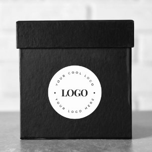 Custom Round Circle Business Logo Minimalist Plain Classic Round Sticker