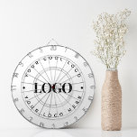 Custom Round Circle Business Logo Minimalist Plain Dartboard<br><div class="desc">Promote your business with this cool dart board,  featuring custom logo template! Easily add your own logo by clicking on the "personalise" option.</div>