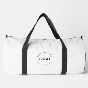 Custom Round Circle Business Logo Minimalist Plain Duffle Bag