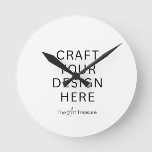 Custom Round Clock – Add Your Design, Photo, Logo