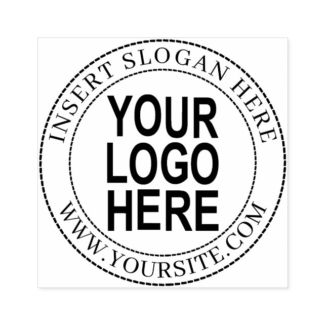 Custom Round Company Logo Rubber Stamp (Imprint)