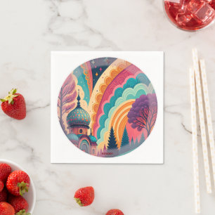 Custom Round Fantasy Art Paper Napkin
