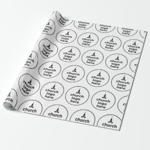 Custom Round Logo Church Wrapping Paper