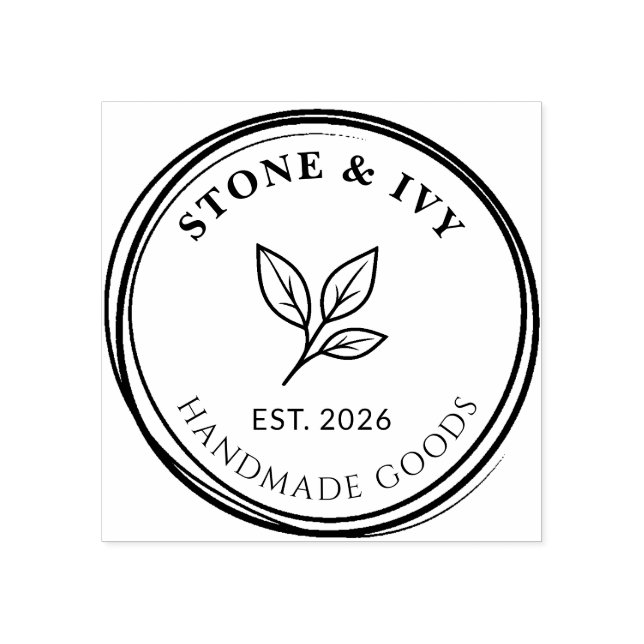 Custom Round Logo Rubber Stamp (Imprint)