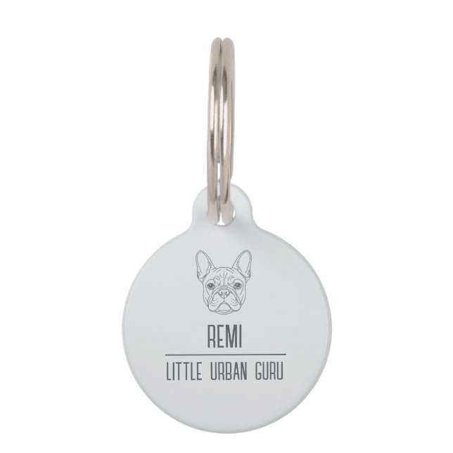 Custom Round Pet Tag – Minimal Dog ID Tag (Front)