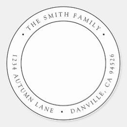 Custom Round Photo Return Address Label