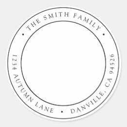 Custom Round Photo Return Address Label | Yosemite