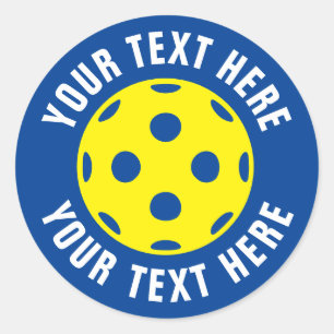 Custom round pickleball tennis stickers
