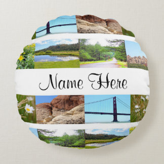 Custom Round Pillow (Add your own photo/text)