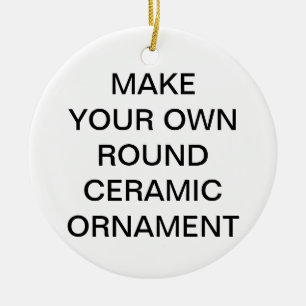 Custom Round Porcelain Christmas Tree Ornament