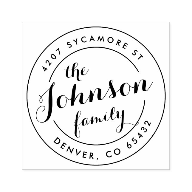 Custom Round Return Address Stamp (Imprint)