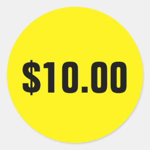 Custom round sale price stickers for business