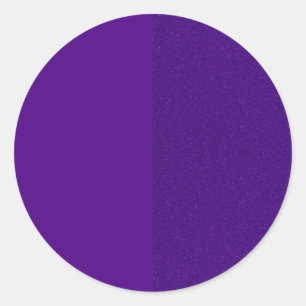 Custom Round Sticker – Solid & Noise Purple Split