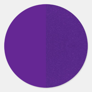 Custom Round Sticker – Solid & Noise Purple Split