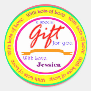 Custom Round Stickers for Gift Tag Labels