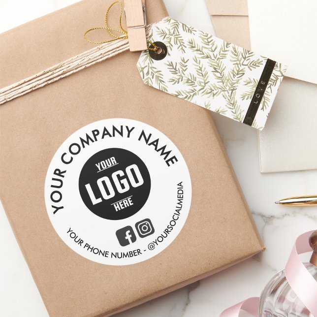 Custom Round Waterproof Business Logo Stickers (Custom Round Waterproof Business Logo Stickers)