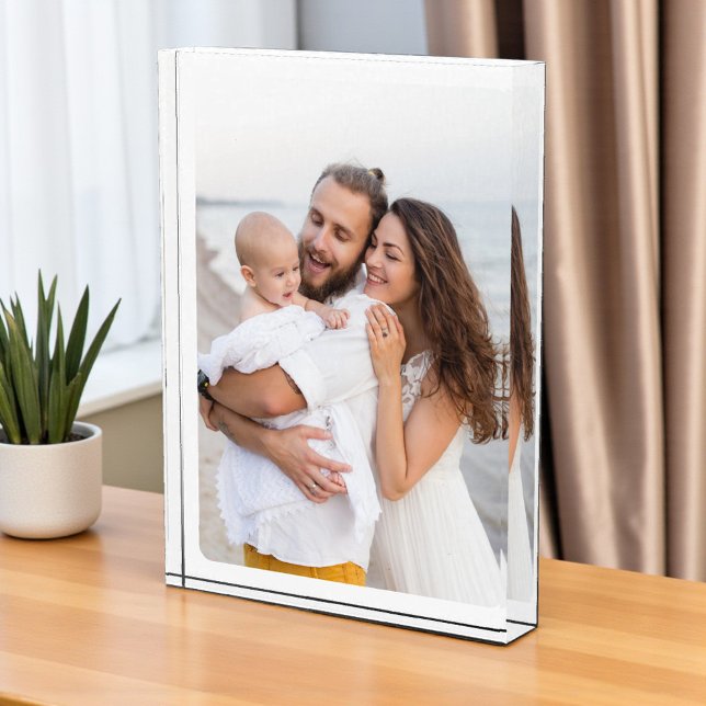 Custom Rounded Corners Photo Family Glass Block (Creator Uploaded)