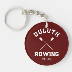 Custom Rowing Classic Round Sticker Key Ring