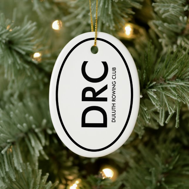 Custom Rowing Club Ceramic Ornament (Tree)