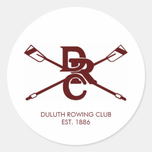 Custom Rowing Club Logo Classic Round Sticker