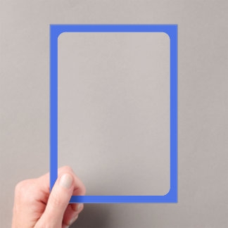 Custom Royal Blue Acrylic Frame Invite Invitations