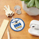 Custom Royal Blue Gold Class of 2026 Graduation Key Ring<br><div class="desc">Customize your own royal blue and gold high school Class of 2026 graduate keychain for a high school or college graduation party. Cool varsity letters for the year on a great custom commemorative keepsake for seniors.</div>