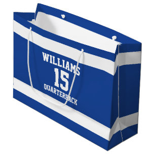 Custom Royal Blue Sports Player Team Gift Bag