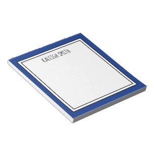 Custom Royal Blue White Editable Colour Notepad