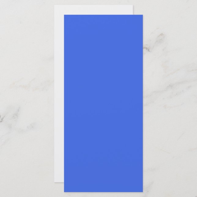 Custom Royal Blue & White Flat Menu (Front/Back)