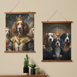 Custom Royal Pet Portrait Noble Digital Art Hanging Tapestry