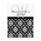 Custom RSVP Damask Wedding Postcard