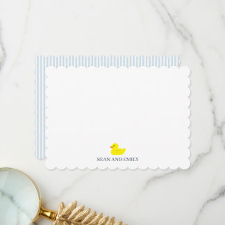 Custom Rubber Duck Painting Stationary Thank You Card
