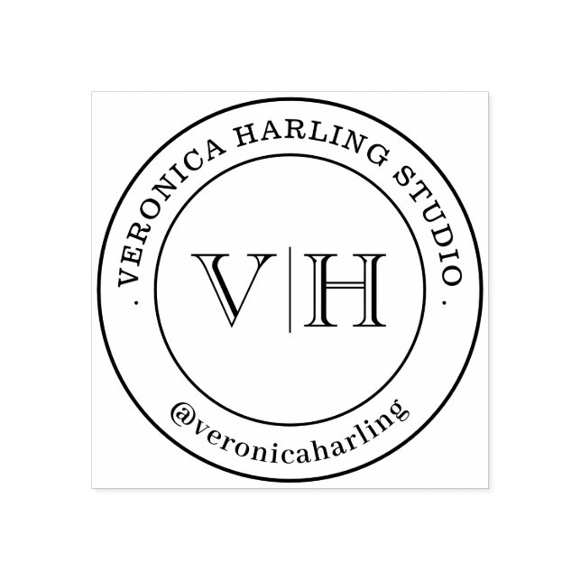 Custom Rubber Stamp – Large Logo Stamp Handmade  (Imprint)