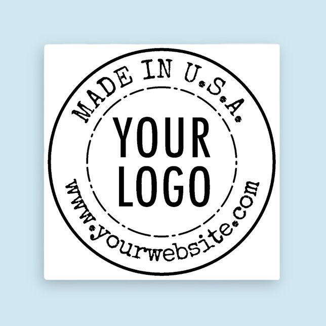 Custom Rubber Stamp Made In Country of Origin (MISOOK Round Made in USA Logo Stamp)