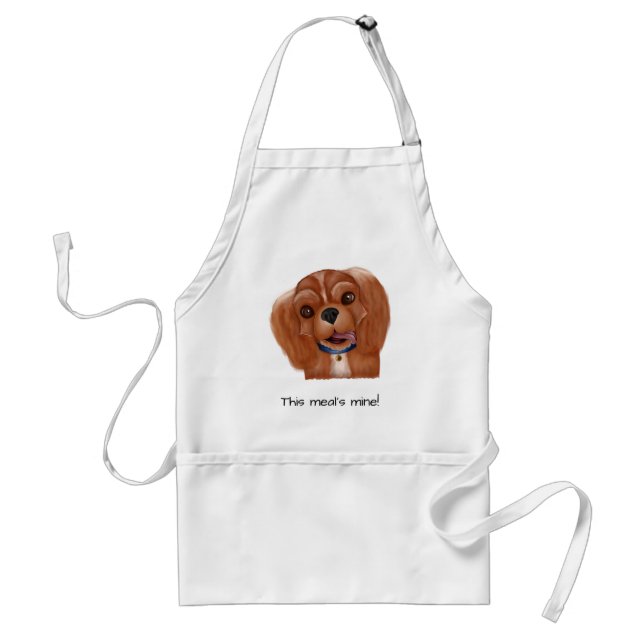 Custom Ruby Cavalier King Charles Spaniel  Standard Apron (Front)