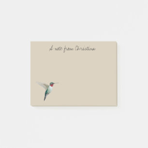 Custom Ruby-throated Hummingbird Post-it Notes